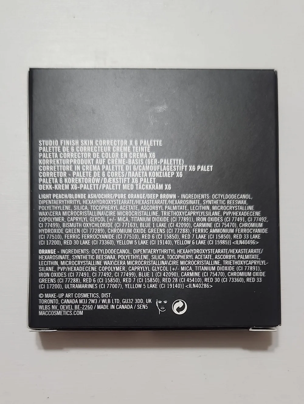 MAC Studio Finish Skin Corrector X6 Palette